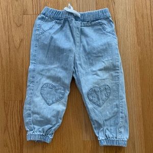 H&M 💙 chambray joggers 9-12M